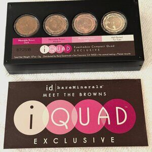bareMinerals iQuad Meet the Browns Loose Eyeshadow Palette Compact Neutral Mini